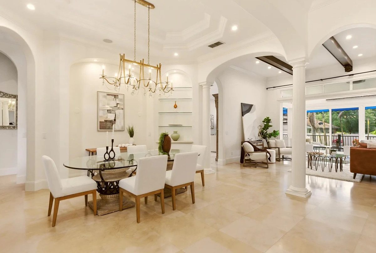 Formal dining and sitting room in a luxury Winter Park home