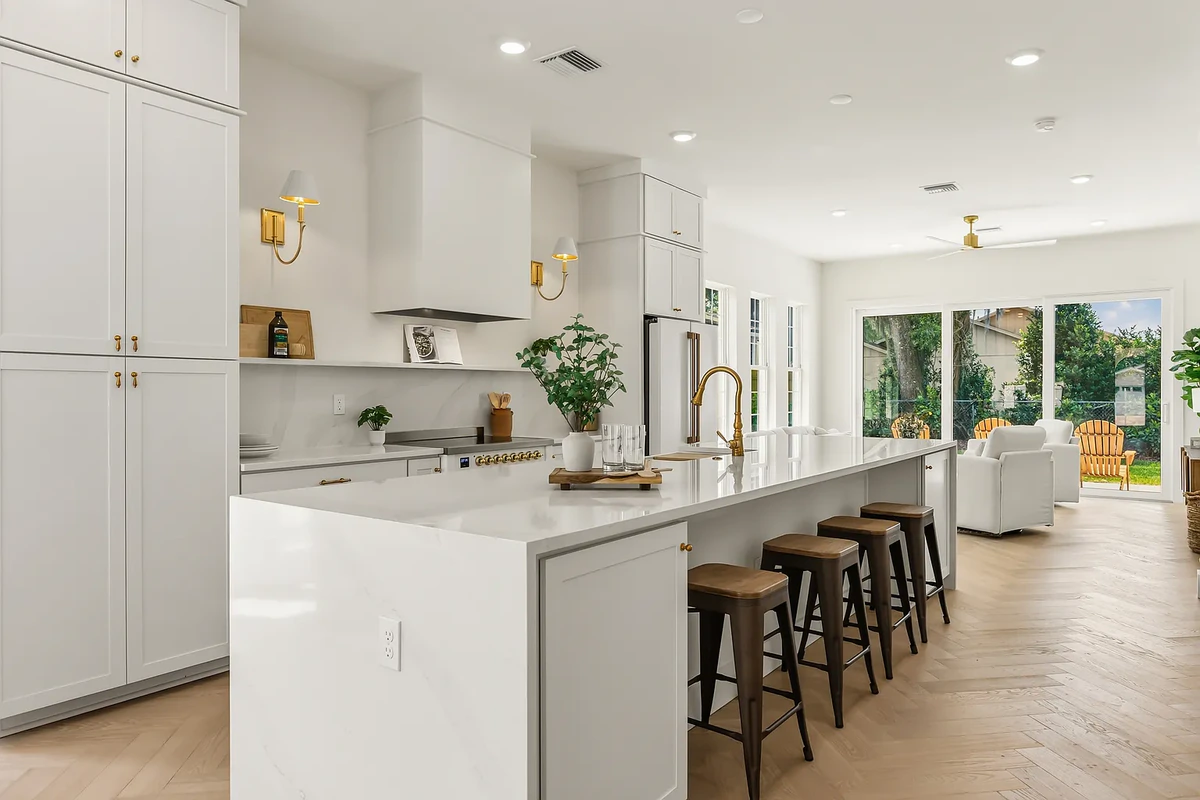 Designer kitchen in a Walker Avenue home in Winter Park